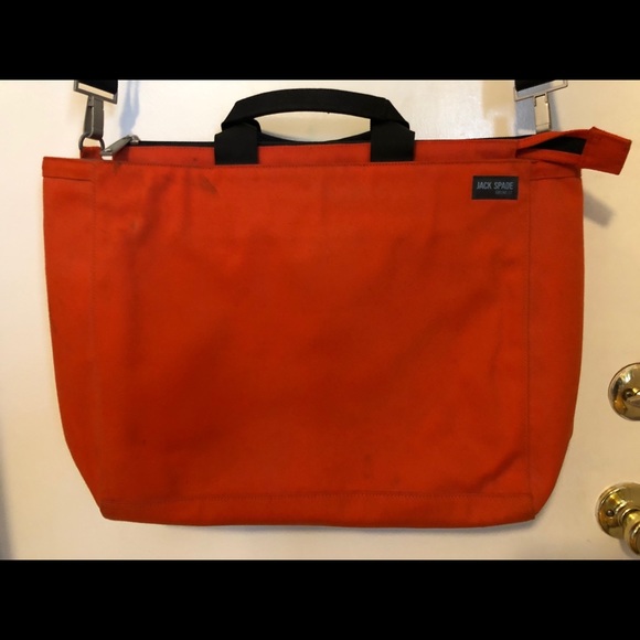 Jack Spade Bags Jack Spade Orange Canvas Messengertote Bag Poshmark